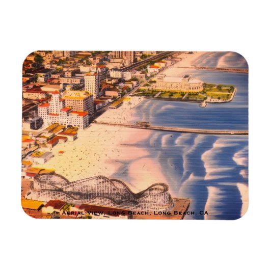 Als Long Beach, Kalifornien golden war Magnet (Horizontal)