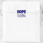 ALS Lou-Gehrig-Krankheit HOPE 1 Runder Aufkleber (Tasche)