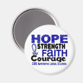 ALS Lou-Gehrig-Krankheit HOPE 3 Magnet (Vorderseite/Rückseite)