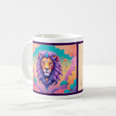 Als Löwe geboren Kaffeetasse (Vorderseite Links)