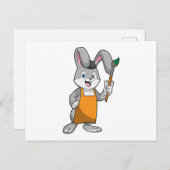 Als Maler mit Pinsel Postkarte (Vorne/Hinten)