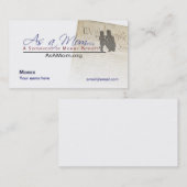 Als Mama… MitgliedsVisitenkarte Telefonnummerkarte (Vorne/Hinten)