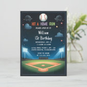 Als Männer Ball Wood Game Team Baseball 1. Geburts Einladung (Stehend Vorderseite)