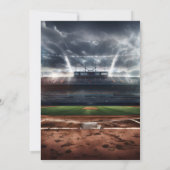 Als Männer Ball Wood Game Team Baseball 1. Geburts Einladung (Rückseite)