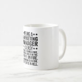 Als Marketing Manager lustige Zitate schwarzen Tex Kaffeetasse (VorderseiteRechts)