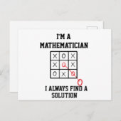 Als Mathematikerin finde ich immer eine Lösung Postkarte (Vorne/Hinten)