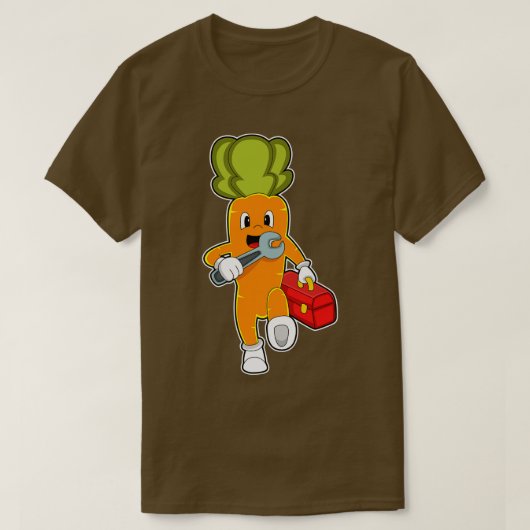als Mechanik mit Toolbox faulen T-Shirt (Design vorne)