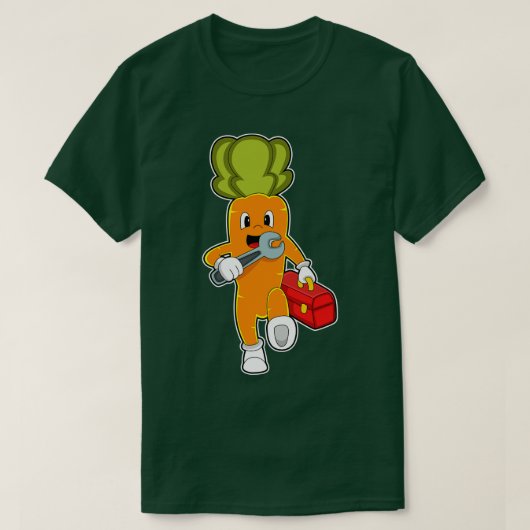 als Mechanik mit Toolbox faulen T-Shirt (Design vorne)