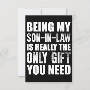 Als mein Schwiegersohn Weihnachten zum Geburtstag Dankeskarte