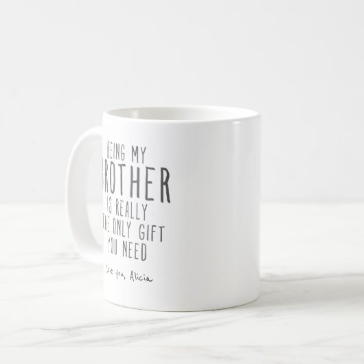 Als meine Tasse Funny Bruder Geschenk Tasse (Vorderseite Links)