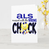 ALS Messed With The Wrong Chick Karte (Gelbe Blume)