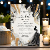 Als Naturarbeit gestapelt Stone Marmor Brautparty Einladung