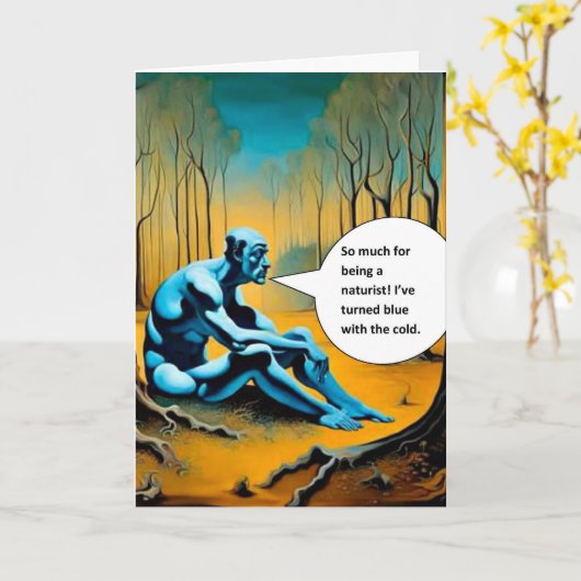 Als Nudist Karte (Gelbe Blume)