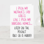 Als ob ich meine Zuhause zum Krankenpflegen wählte Karte (Vorderseite)