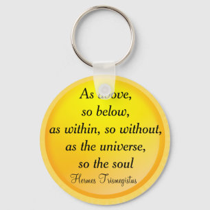 ALS OBEN, SO UNTER Schlüsselanhänger