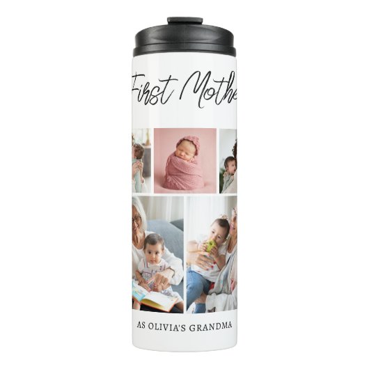 Als Oma Custom 9 FotoCollage gefördert Thermosbecher (Vorderseite)