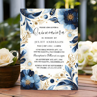 Als Ombre Elfenbein Eis Sky Gold Royal Blue Quince Einladung