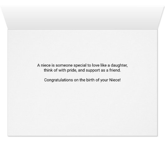 Als Onkel Glückwunsch Pink Dots Niece (Innenansicht Horizontal (Unten))