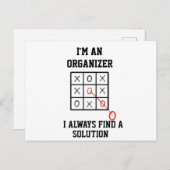 Als Organisator finde ich immer eine Lösung Postka Postkarte (Vorne/Hinten)