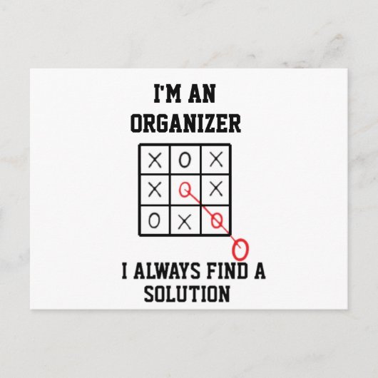 Als Organisator finde ich immer eine Lösung Postka Postkarte (Vorderseite)