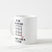 Als Organisator finde ich immer eine Lösung-Tasse Kaffeetasse (Vorderseite Links)