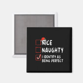 Als perfekte lustige unartige nette Weihnachtslist Magnet (Vorderseite/Rückseite)