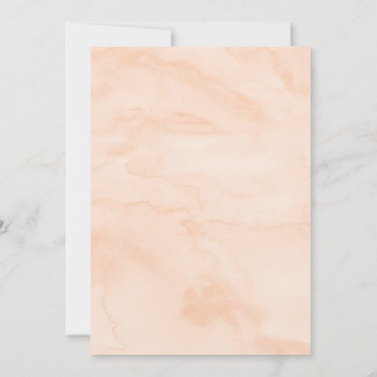 Als Pfirsich zuerst Geburtstag süß Einladung (Rückseite)