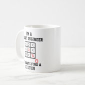 Als Pflanze-Engineer finde ich immer eine Lösung-T Kaffeetasse (Vorderseite Links)