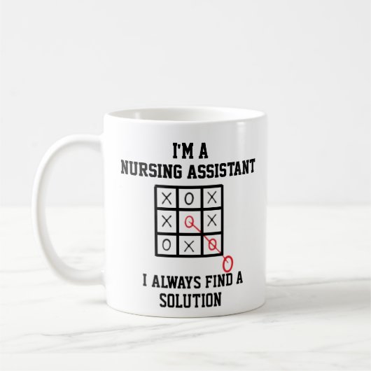 Als Pflegeassistent finde ich immer eine Lösung Kaffeetasse (Links)
