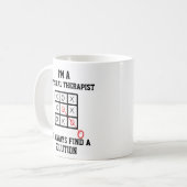 Als Physiotherapeut finde ich immer eine Lösung Kaffeetasse (Vorderseite Links)