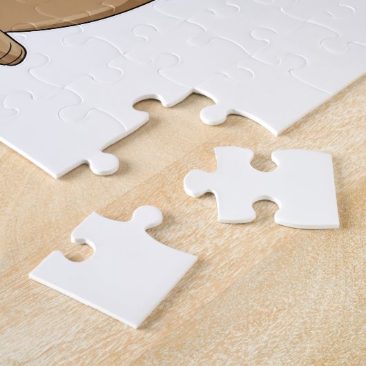 Als Polizeibeamter mit Polizeihut bedienen Puzzle (Seite)