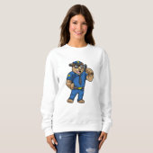 Als Polizeibeamter mit Polizeiuniform tragen Sweatshirt (Vorne ganz)