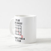 Als Praktikant finde ich immer eine Lösung-Tasse Kaffeetasse (Vorderseite Links)