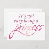 Als Prinzessin Postkarte (Vorne/Hinten)