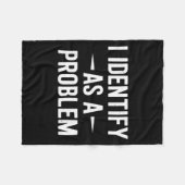 Als Problem identifizieren Lustiger Humor Witz Sar Fleecedecke (Vorderseite (Horizontal))