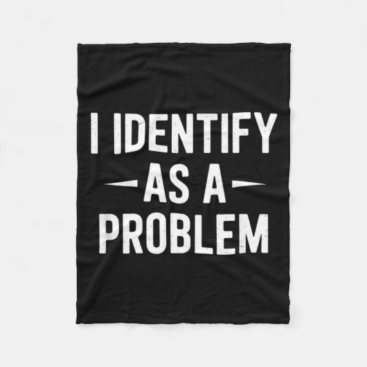 Als Problem identifizieren Lustiger Humor Witz Sar Fleecedecke (Vorderseite)