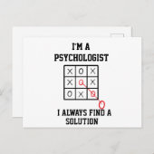 Als Psychologe finde ich immer eine Lösung Postkarte (Vorne/Hinten)