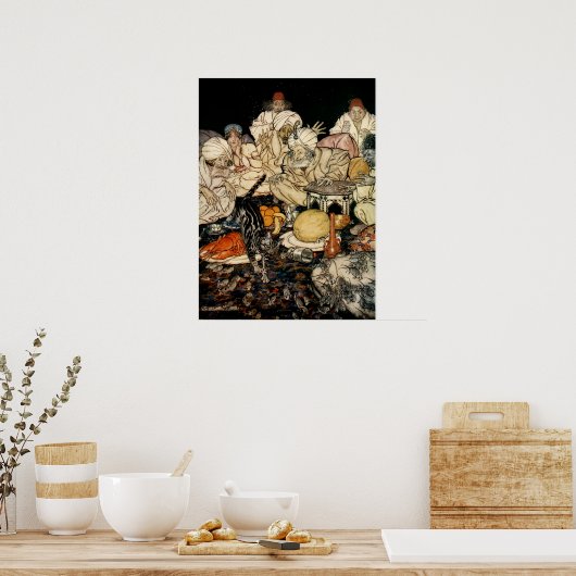 Als Puss die Ratten und Mäuse sah Poster (Küche)