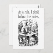 Als Regel befolge ich die Regeln nicht Postkarte (Vorne/Hinten)