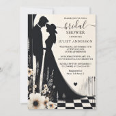 Als Retro Studio kreatives Illustriertes Brautpart Einladung (Vorderseite)