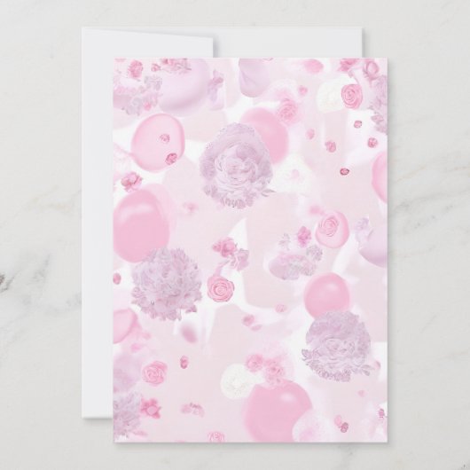 Als Rose Boho Gold Mama Chic Spring Baby Dusche Einladung (Rückseite)