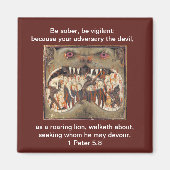 ... Als rotierende Löwe - Magnet (Vorne)