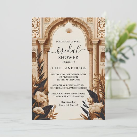 Als rustikales Fiesta Rustic kühne Spanisches Brau Einladung (Stehend Vorderseite)