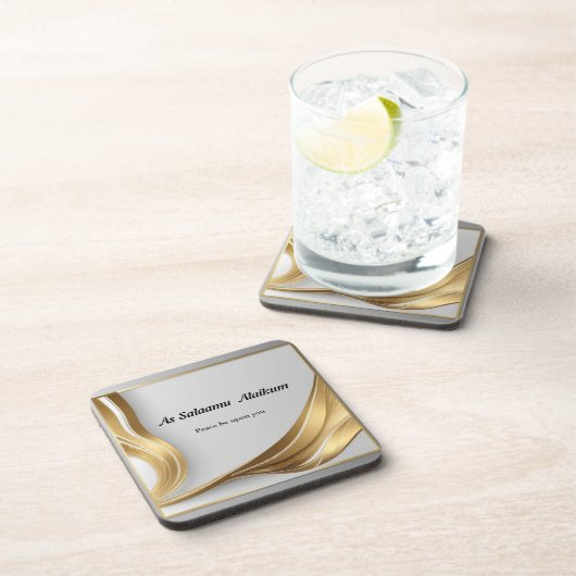 Als Salaamu Alaikum Getränkeuntersetzer (Rechte Seite)