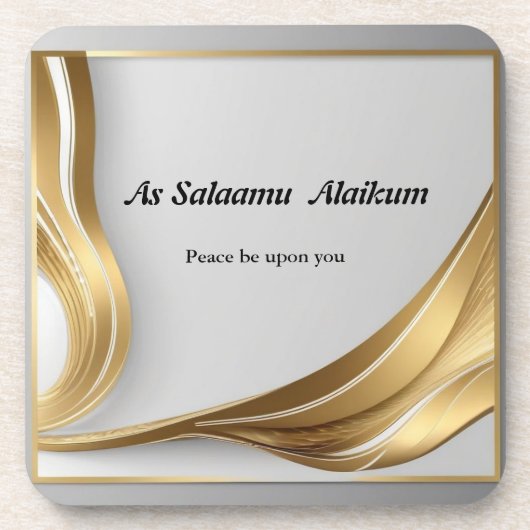 Als Salaamu Alaikum Getränkeuntersetzer (Vorderseite)