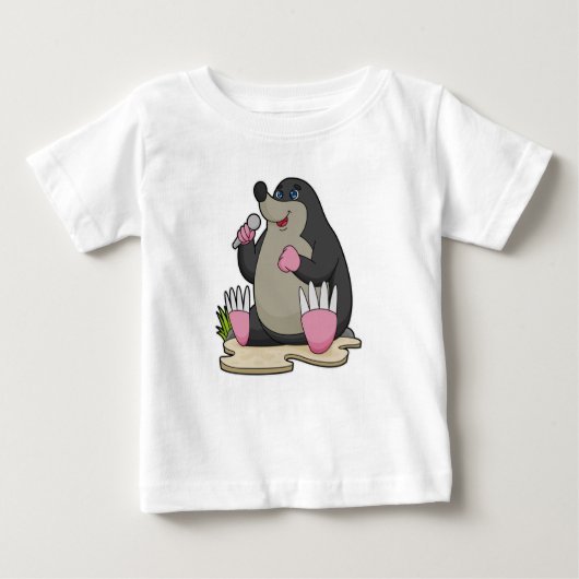 Als Sängerin mit Mikrofon Baby T-shirt (Vorderseite)