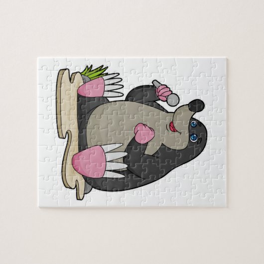 Als Sängerin mit Mikrofon Puzzle (Horizontal)