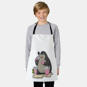 Als Sängerin mit Mikrofon Schürze (Getragen)