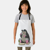 Als Sängerin mit Mikrofon Schürze (Insitu)