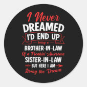 Als Schwiegersohn eines Freakin' Phantastischer Or Runder Aufkleber (Vorderseite)